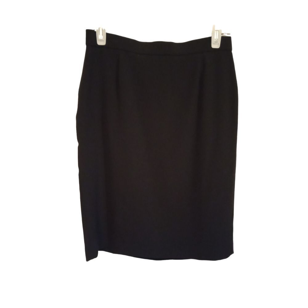 Sag Harbor Women's Stretch Petite Black Pencil Skirt 4P